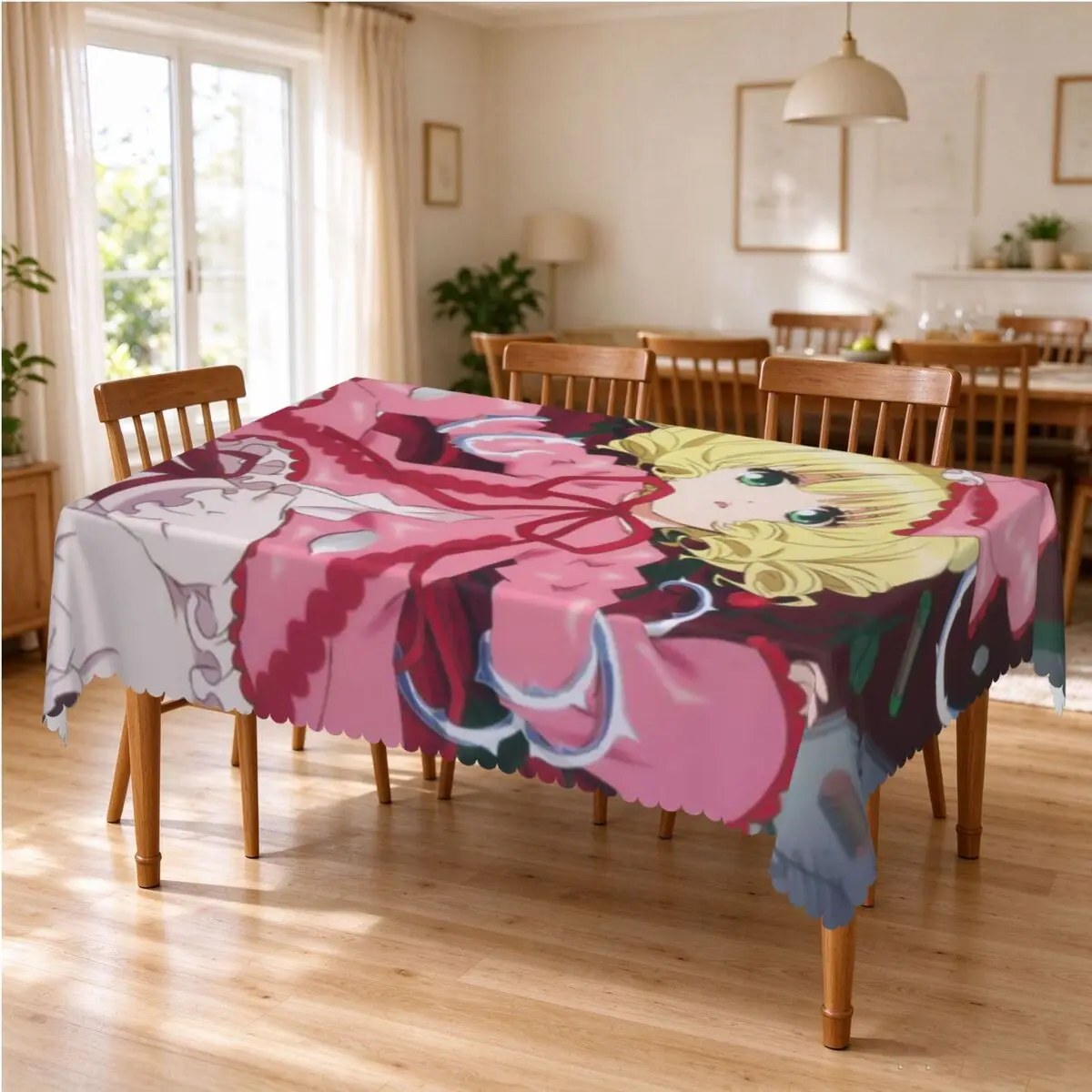 Romantic Anime Rozen Maiden Wantage Tablecloth Restaurant Kitchen Rectangular Tablecloth Festival Outdoor Dining Table Cover