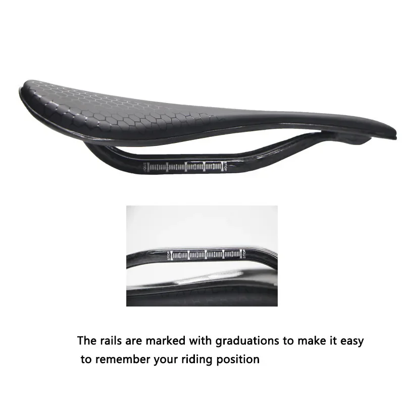 Full Carbon Fiber Saddle Pack 7D Ultra Light Weight Cushion 140mm for MTB Mountain Bicycle Road Bike Parts