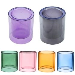 Clear Glass Cup Votive Candles Cup Holder for DIY Candles Aromatherapy Making Birthday Party Wedding Christmas Decorations