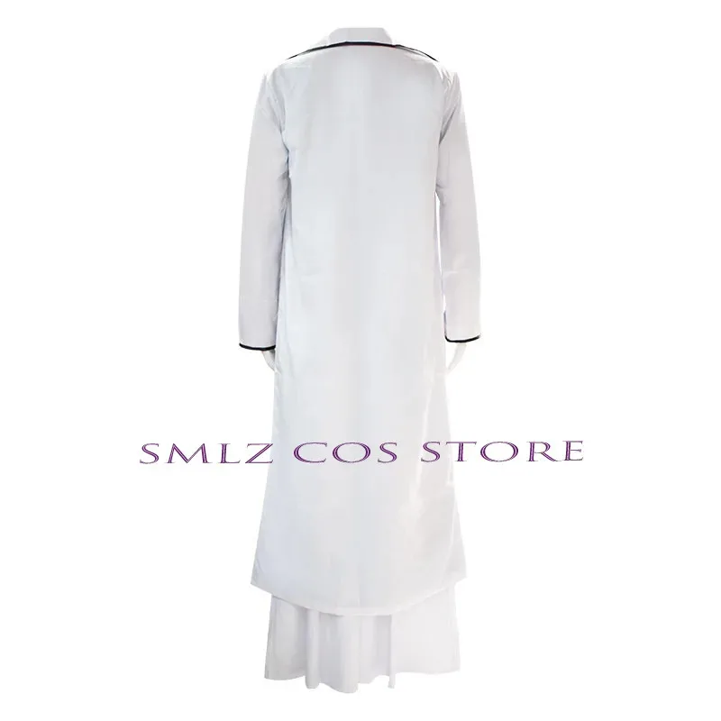 CyCosplay Anime Aizen Sosuke Cosplay disfraz de lejía gabardina uniforme peluca conjunto fiesta de Halloween traje blanco para hombres