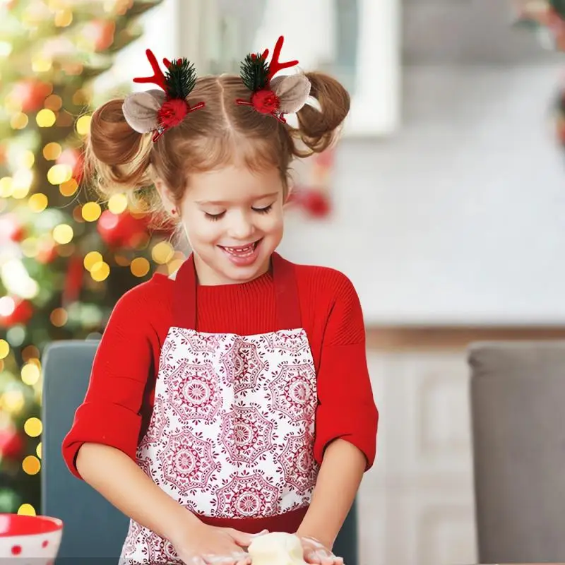 Horquilla de cuerno de ciervo navideño, accesorios para el cabello, Clip para el cabello para niños, accesorios para el cabello para mujeres