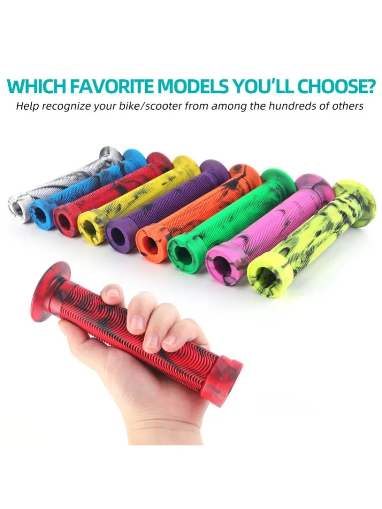 AliExpress The Bicycle Lengthens The Rubber Handled Sleeve Skateboard Car Handle Sleeves Thickening Anti-skid Shock Absorption Soft Grips