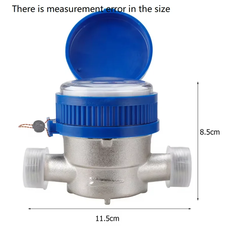 【A87T】3X Contatore dell'acqua intelligente Puntatore rotante meccanico Contatore dell'acqua del flusso Display digitale Strumenti di misurazione dell'acqua