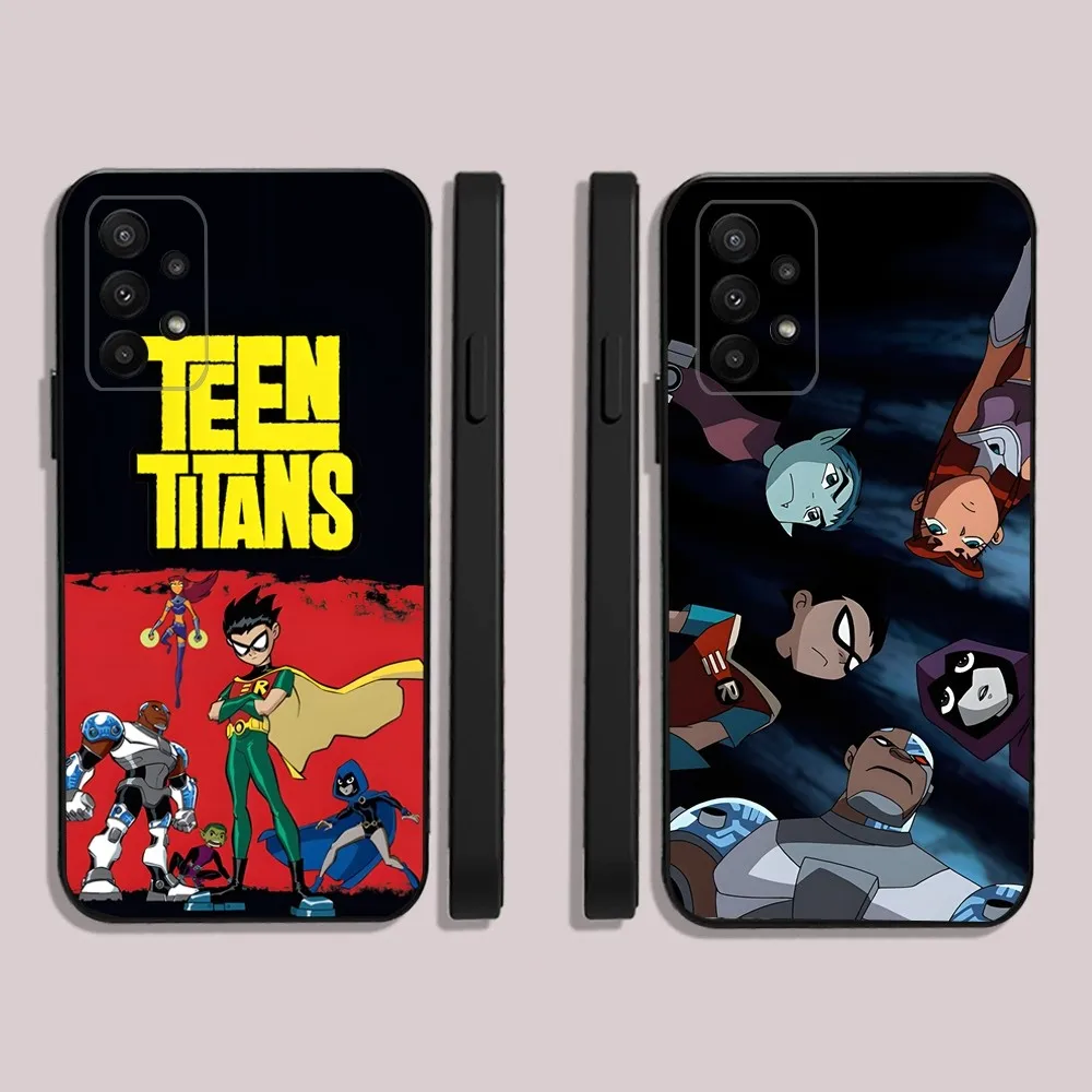 Teen Cartoon T-TitanS  Phone Case For Samsung S24,23,22,30,21,10,9,Ultra,Plus,Lite,FE,5G Black Soft Case