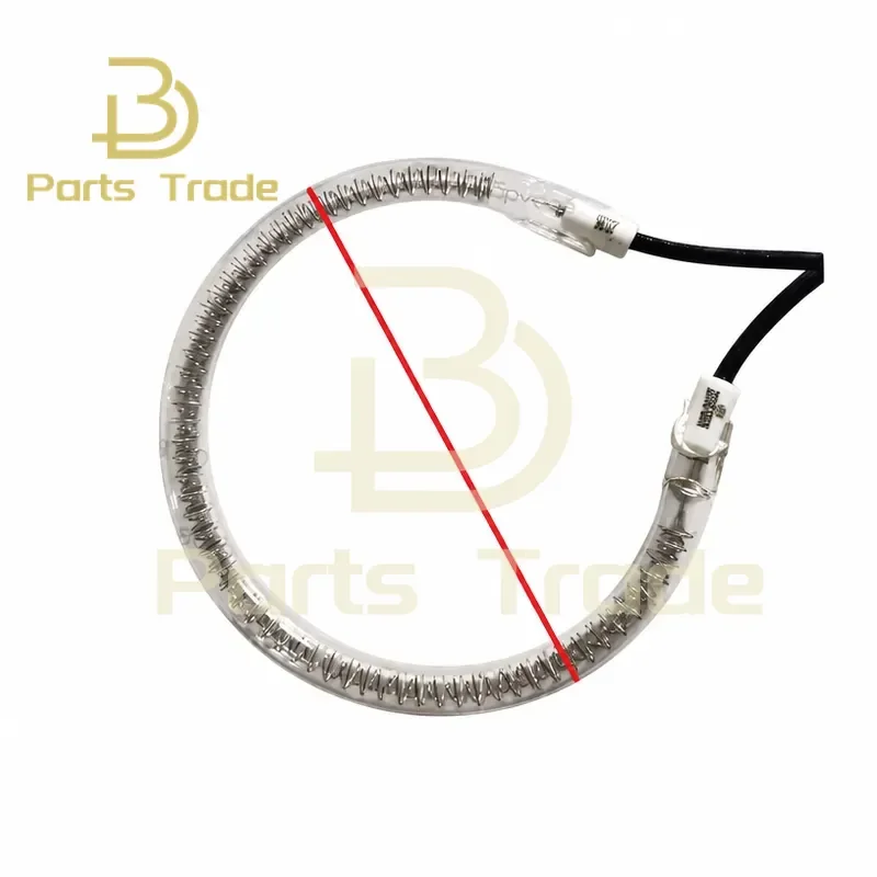 Electric Heater Parts Halogen Heating Tube 12cm Diameter 220V 1200W for Home Appliance Replacement Component High Efficiency