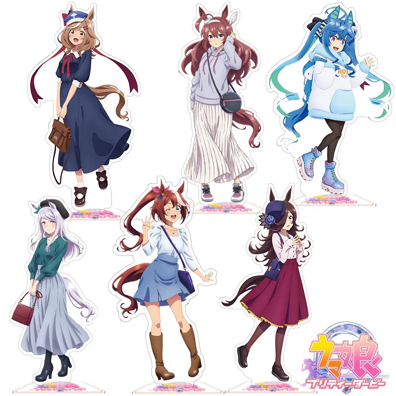 Game Pretty Derby Acrylic Stand Ornaments Cosplay Silence Suzuka Rice Shower Anime Figure Cartoon Model Gifts Girls