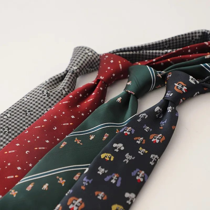 Business Formal Korean Style 8CM Width Vintage Hand‑tied Men Necktie, Classic Gentleman Neck Tie For Office Suit Shirt Matching