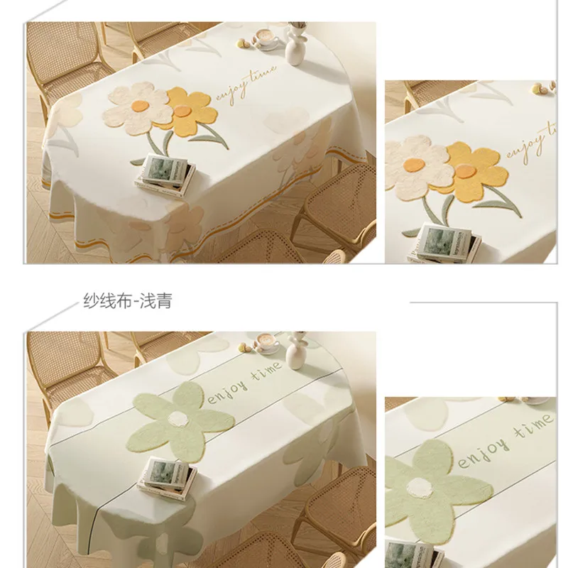 Oval dining table cloth PVC tablecloth wash free, oil resistant, waterproof household tablecloth, light luxury tablecloth jack