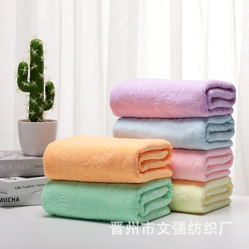 70 * 140 embossed Bear Gift bath towel beach towel jewelry store mobile phone store activity gift bath towel