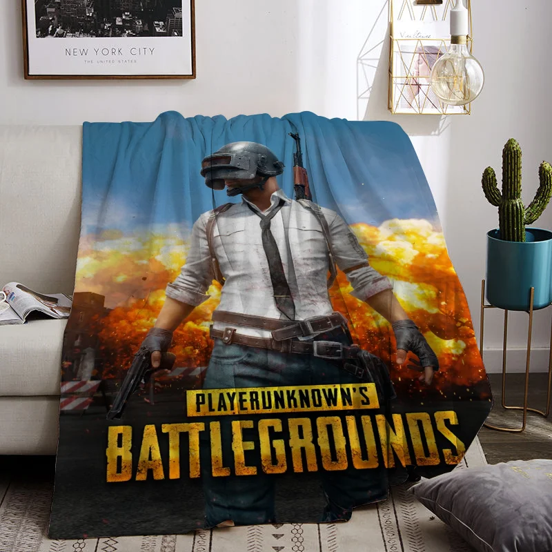 P-Pubg Hairy Blanket for Decorative Sofa Bedroom Decoration Boho Home Decor Fluffy Soft Blankets Bedspread on the Bed Throw Nap