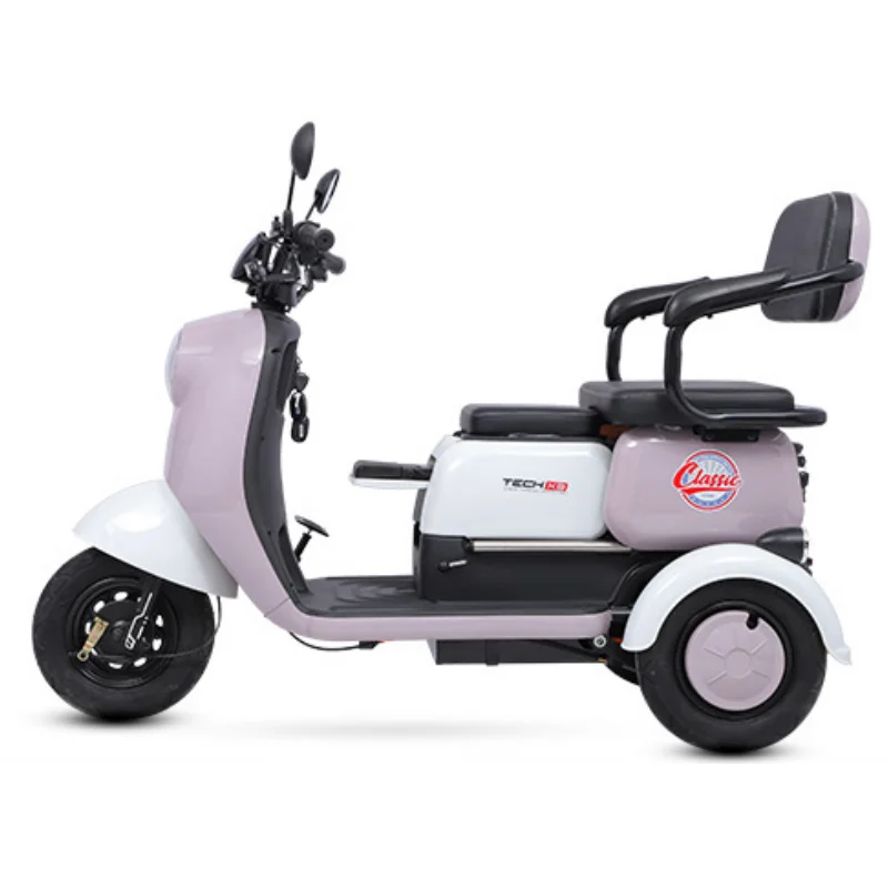 

800W Three Wheel Electric Motorcycle Adult Ladies 20AH 60V Family Electric Tricycle for Women Old People With 3 Places