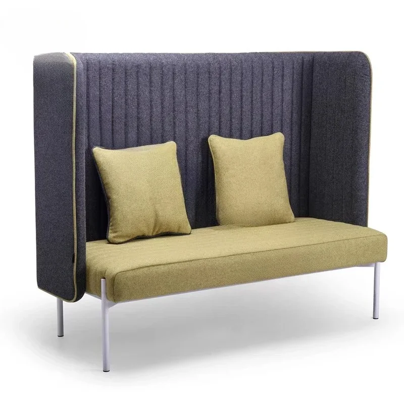 

Rest area high back reception negotiation fabric high back industrial style double sofa