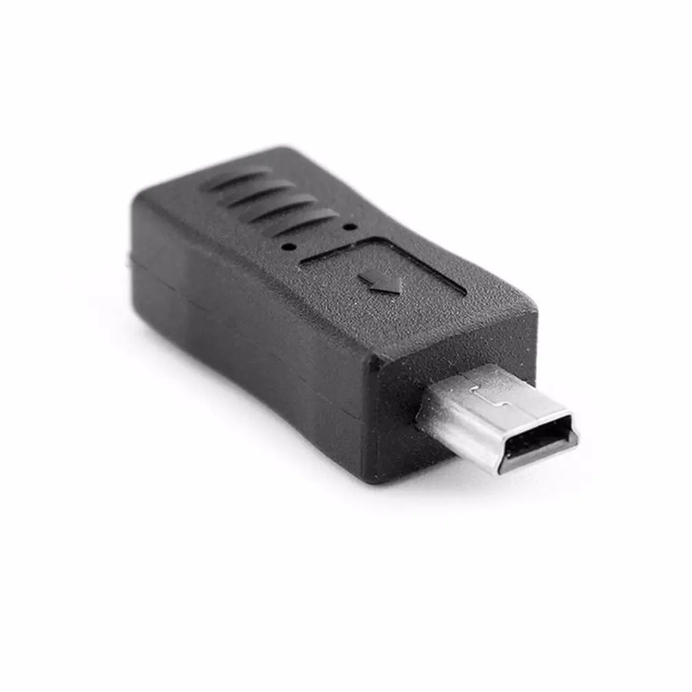 2 STKS Zwart Micro USB Female naar Mini USB Male Adapter Oplader Converter Adapter Dropshipping Groothandel