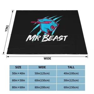 Mr Beast Fanny Tiger werfen groß, Wolle, atmungsaktiv, Licht, Sofa, Büro, Quilt, Frühling, Herbst 6 Hauptverkäufe von Tiger Blash - №3
