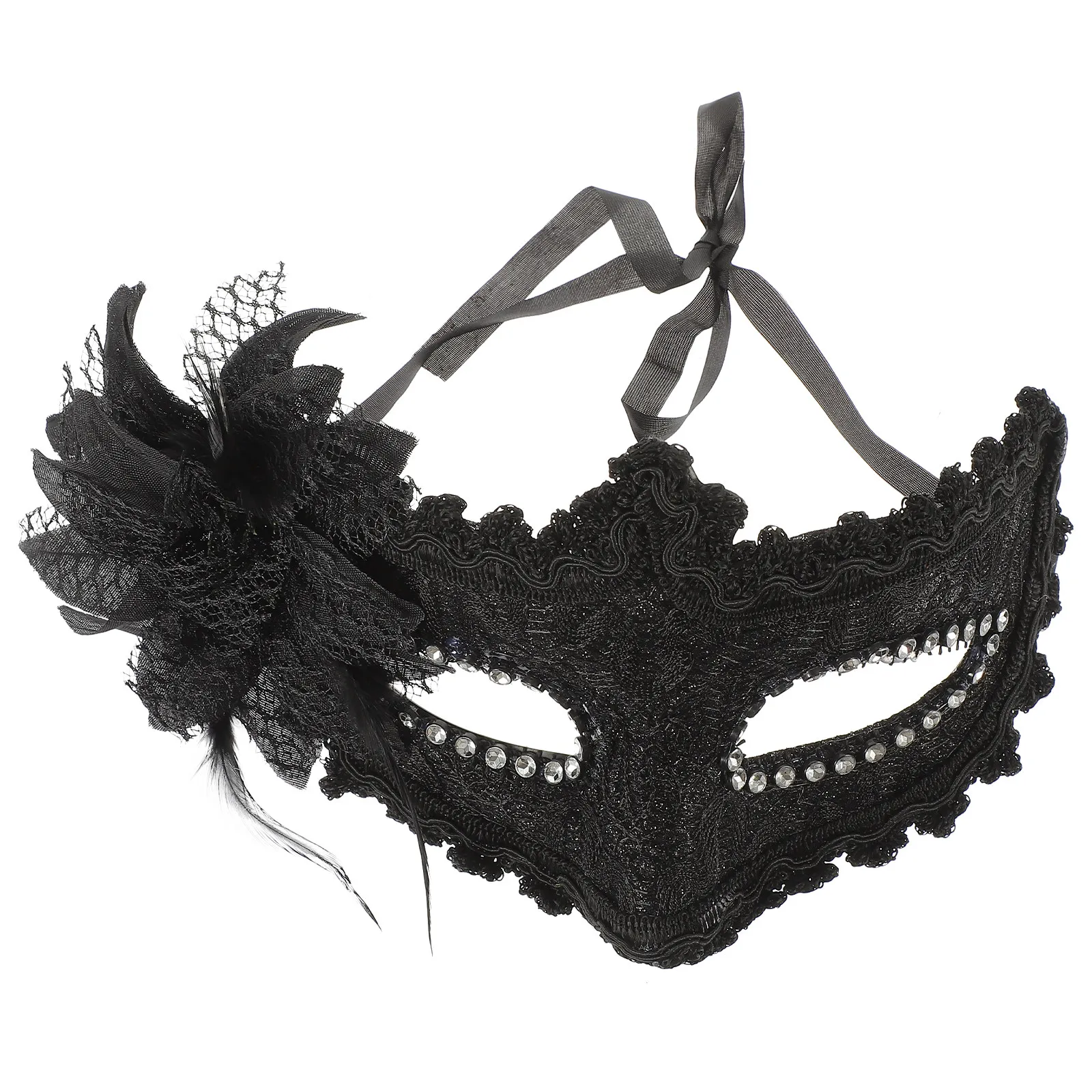 Masque de princesse élégant en dentelle, demi-masque pour Halloween, carnaval, bal, festival, soirée costumée, cosplay, accessoire de photographie