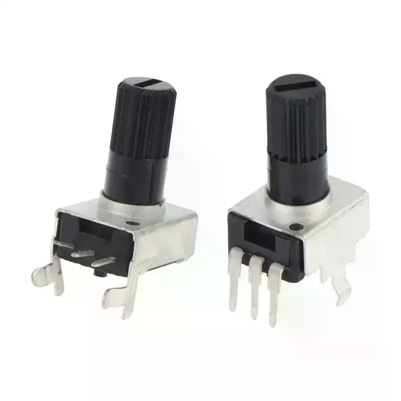 10Pcs RV09 Vertical Horizontal 12.5MM Shaft 10k 20k 50k 100k Adjustable Resistor 3pin Seal Potentiometer