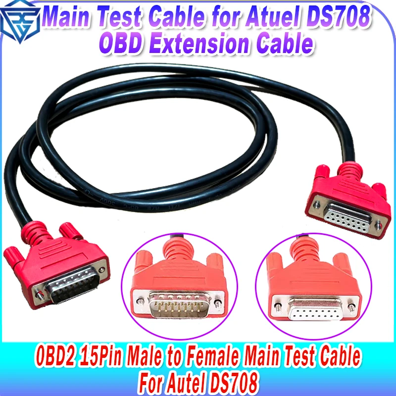 

Главный тестовый кабель для Atuel DS708, удлинитель OBD для автомобильного диагностического инструмента Autel Maxisys Maxidas, 15-контактный 26-контактный разъем DS708 OBD2, основной адаптер