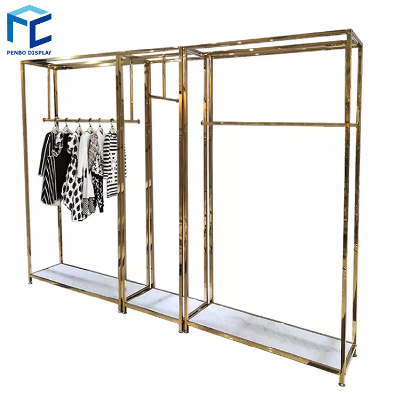 

2025customized.Retail Store Fixture Hanging Clothes Custom Shop Design Metal Clothing Dress Display Rack