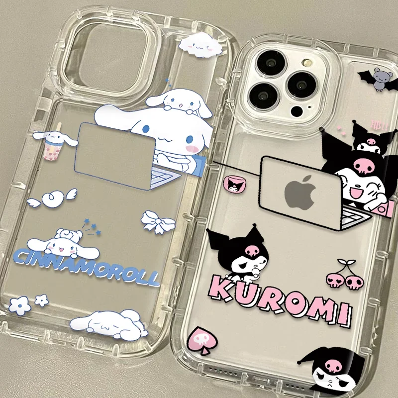 Sanrio HelloKitty Kuromi Clear Case for VIVO Y02 Y15S Y16 Y17S Y20 Y21 Y35 Y36 Y50 Y77 Y91 Y93 2020 5G Airbag Shockproof Cover