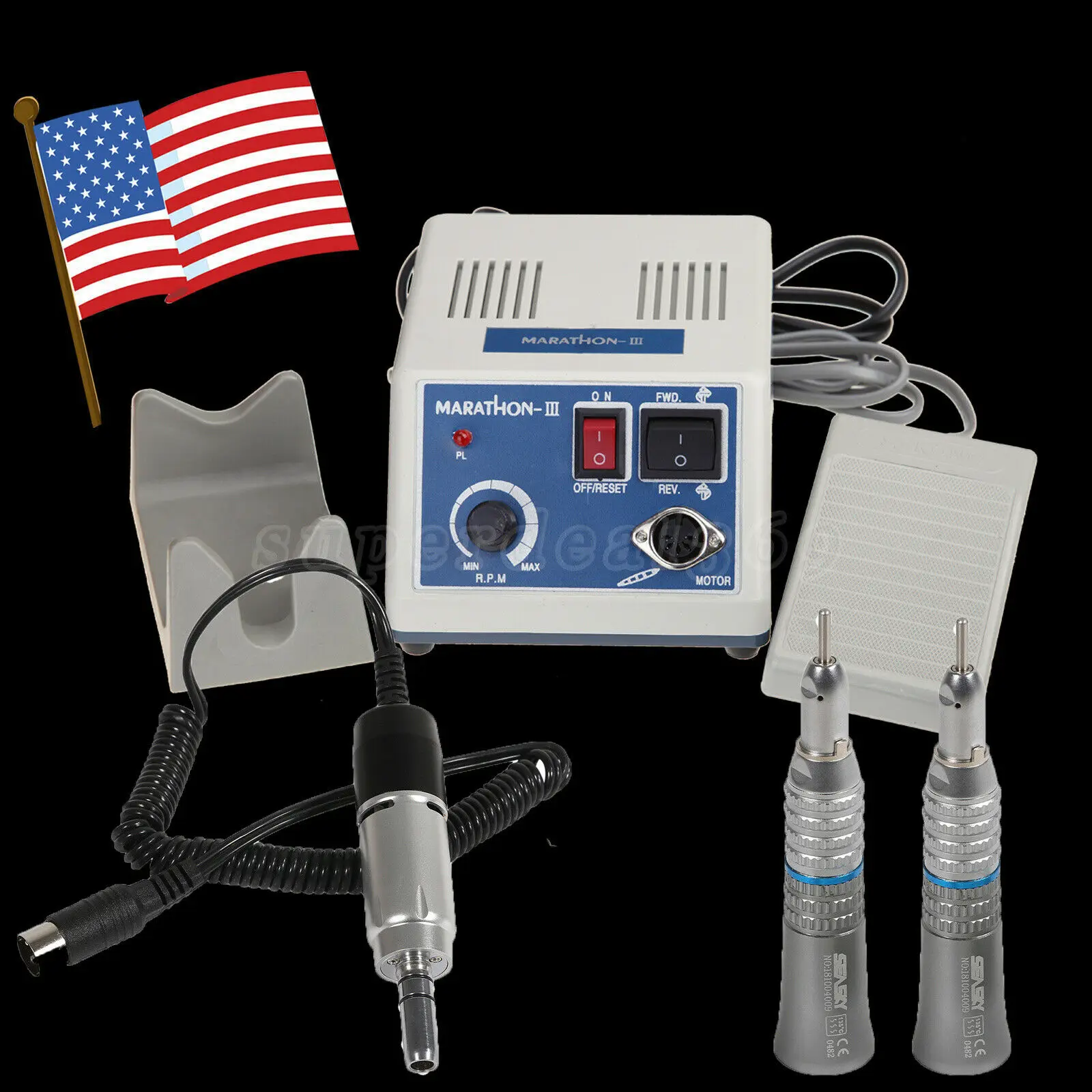 

Dental Lab Marathon Electric Micro Motor + 2PCS Straight Slow Speed Handpiece