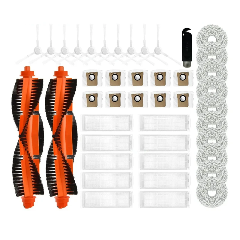 

For Xiaomi M30 Pro Robot Vacuum Main Side Brush HEPA Filter Mop Pad Dust Bag Replacement Spare Parts Accessories