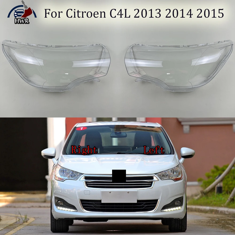 

Front Lamp Shade Headlight Mask Shell Transparent Cover Lens Replace The Original Lampshade For Citroen C4L 2013 2014 2015