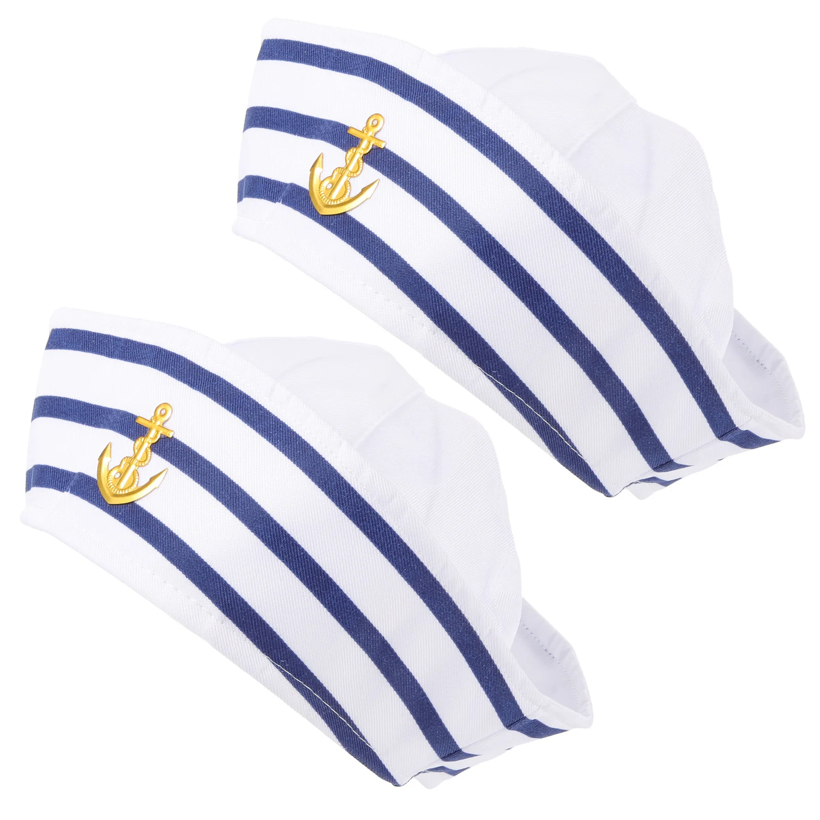 

2 шт., тканевая шляпа капитана, матросские шляпы, регулируемые шикарные вечерние костюмы для косплея, шляпа для мужчин и женщин, модные аксессуары