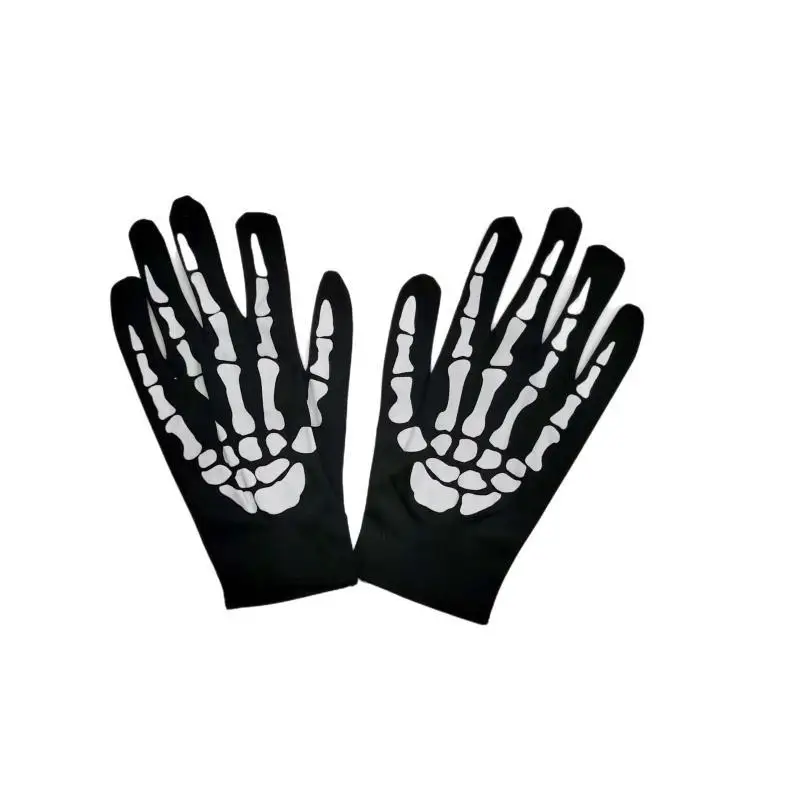 Neue Handschuhe mit Totenkopf- und Krallenmuster, dehnbare Handschuhe mit Skelett-Motiv für Halloween, Cosplay, Mottopartys und Kostüme. – Detail 7