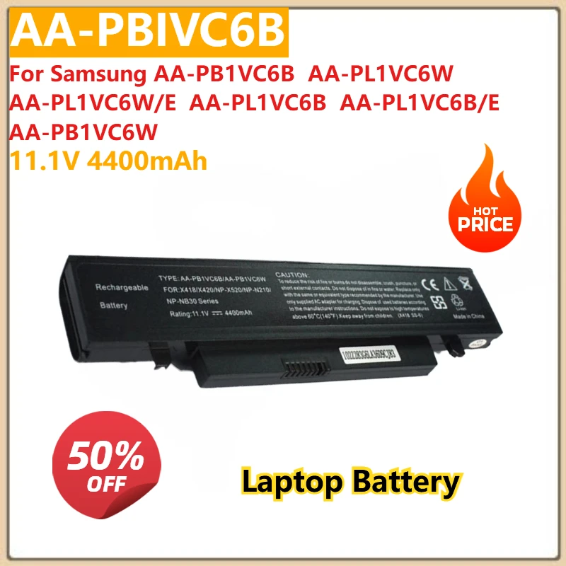 For Samsung AA-PB1VC6B  AA-PL1VC6W  AA-PL1VC6W/E  AA-PL1VC6B  AA-PL1VC6B/E  AA-PB1VC6W Replacement Laptop Battery 11.1V 4400mAh