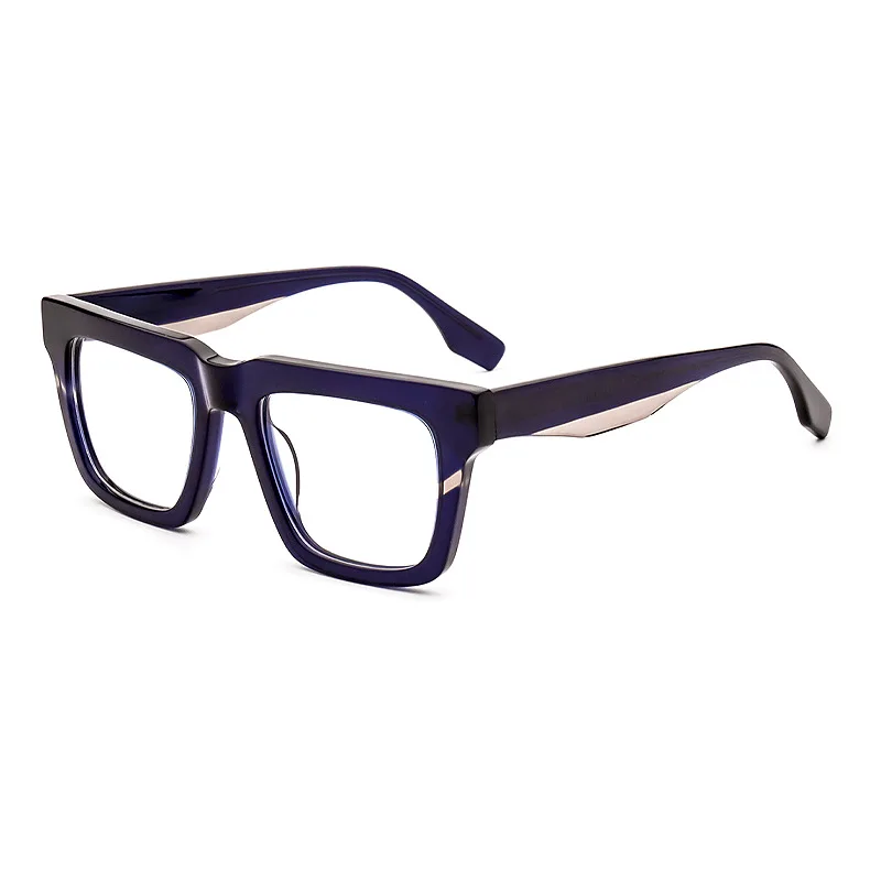 

Модные очки с большой квадратной оправой из ацетата для женщин, индивидуальные очки с защитой от синего света, мужские очки для коррекции близорукости, прогрессивные линзы.