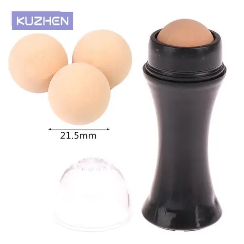 Herramienta de eliminación de aceite absorbente de aceite de cara caliente, Bola de rodillo absorbente de aceite de piedra volcánica, varilla rodante para eliminar la grasa Facial