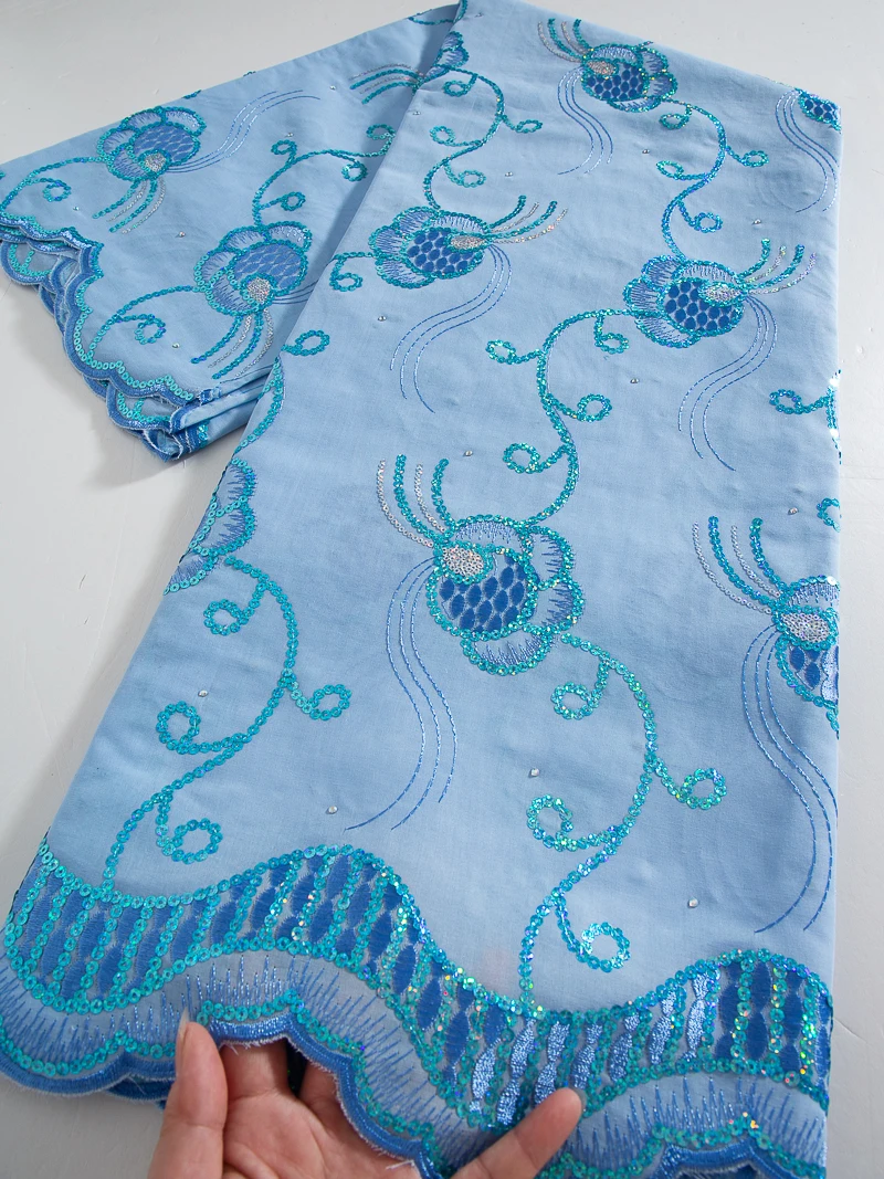 5ヤードのアフリカレース生地、ドバイレース生地、2026年ナイジェリアレース、スイスボイルレース（スイス製）、コットン生地、高品質4354