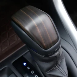 Gear Shift Knob Cover For Toyota RAV4 2019-2025 Car Interior Peach Wood Decoration Gear Shift Knob Head Cover Accessories