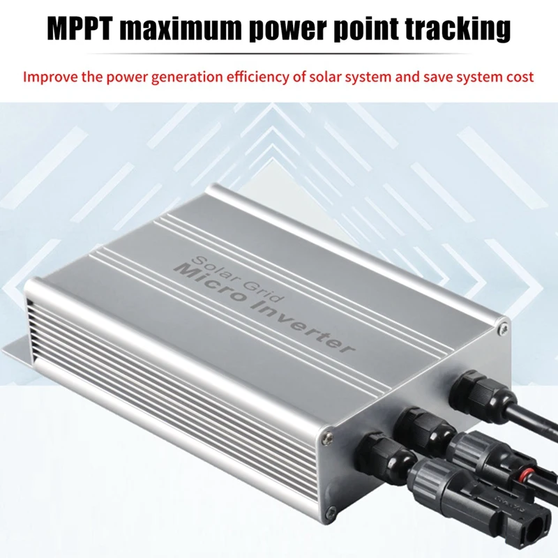 1 PCS 500W MPPT Photovoltaic Grid Tie Mini Solar Inverter DC 18-50V To AC 110/220V Mini On Grid Inverter For Home MPPT Solar