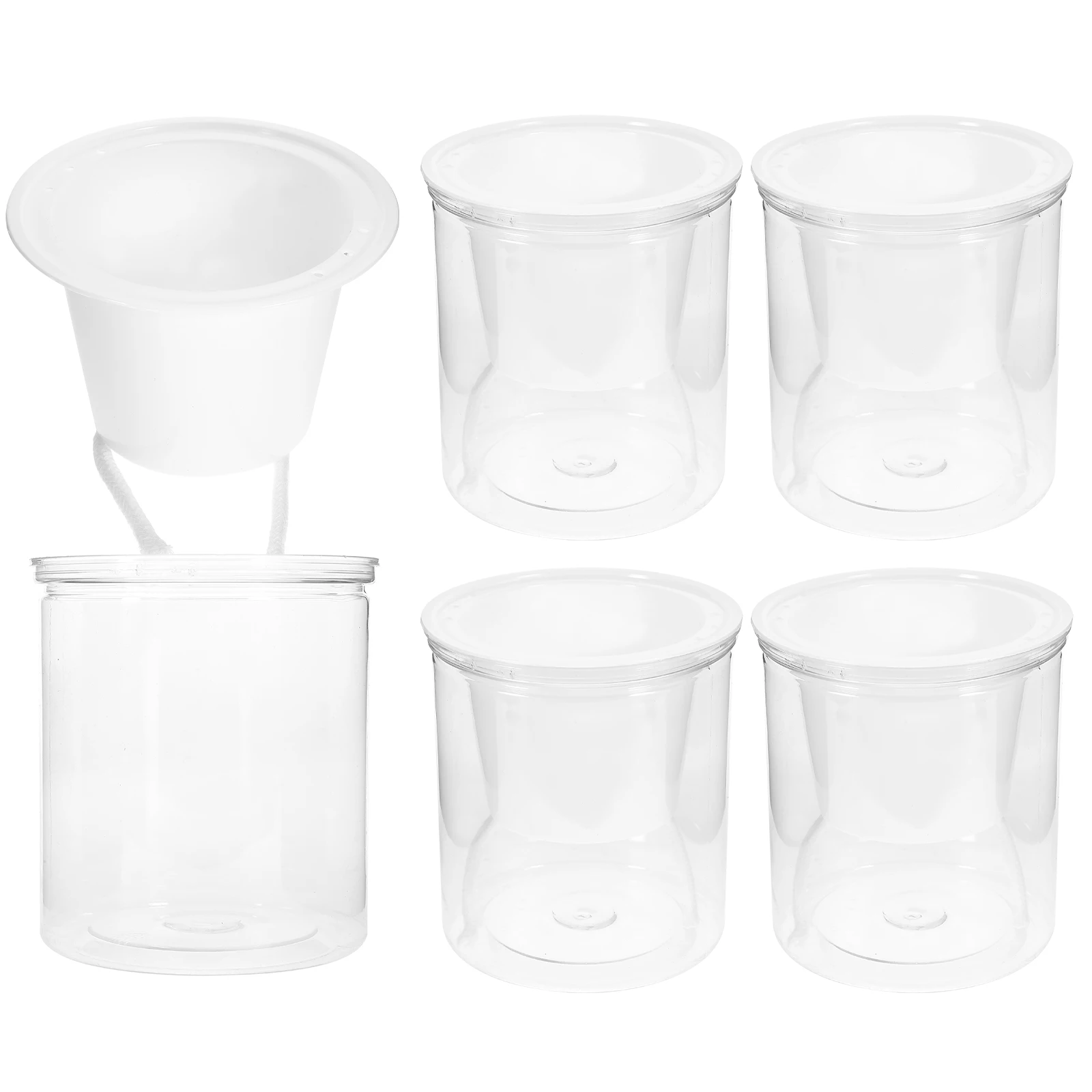 

5 Sets Automatic Water Absorbent Flower Pot Self Watering Planter Hydroponic Grow Plastic Indoor Plants Orchid Plant Decor Home