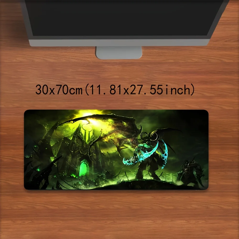 لوحة ماوس ألعاب Warcraft وسجادة مكتب - سطح كبير مضاد للانزلاق، تصميم معركة Dark Fantasy مع فني Goblin - Perfect Wo #4