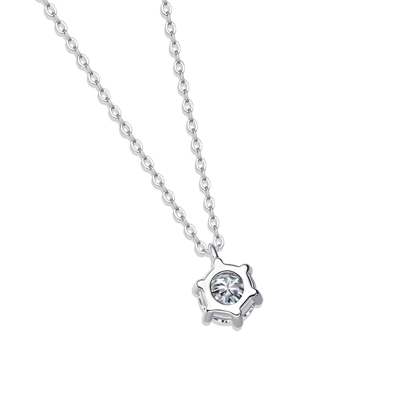 NKHOG 1ct 2ct 5ct D Color VVS1 Moissanite Pendant Necklace For Women 925 Sterling Silver Jewelry Ladies Birthday Valentine Gift
