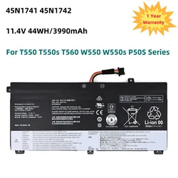 45N1740 45N1741 45N1742 45N1743 Lenovo Thinkpad T550 T560 W550 용 11.4V 44Wh/3900mAh 노트북 배터리