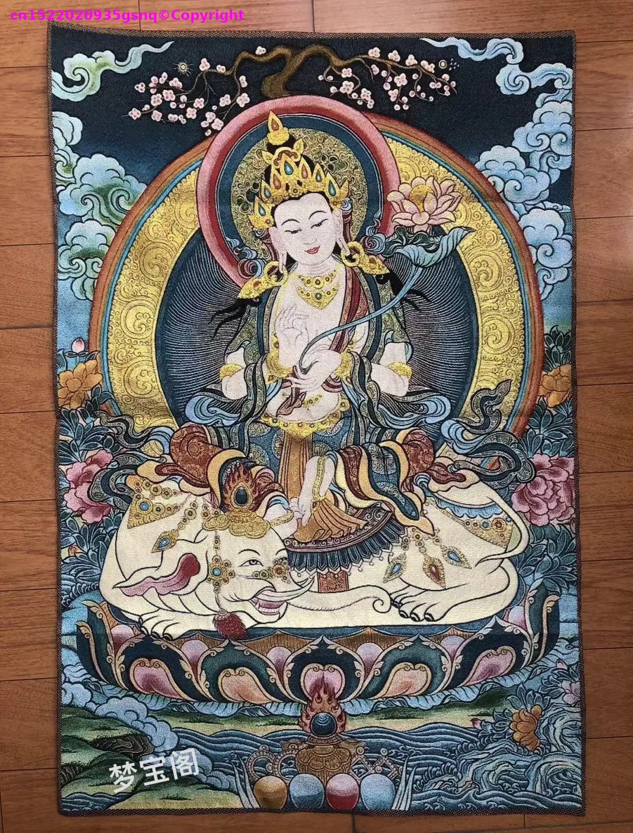 Buddhist supplies articles,90cm Silk embroidery Thangka painting,Buddhist decoration,Buddhist altar decor ,Bodhisattva painting