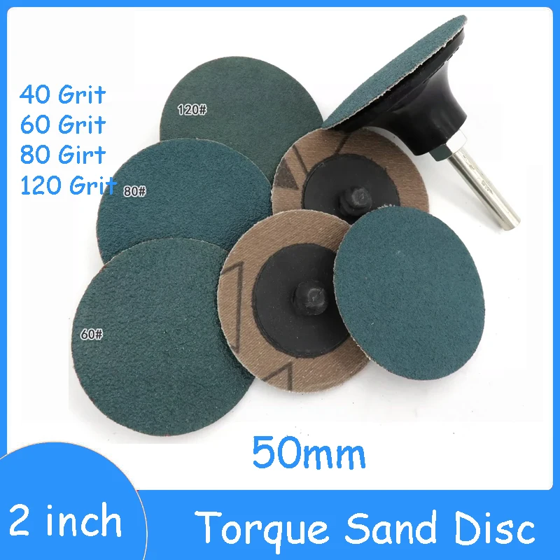 

2 Inch 50mm Spiral Rotary Poly Sanding Disk 40~120 Grit Locking Locking Disk Polishing Sheet Sandpaper Rotary Sanding Disk