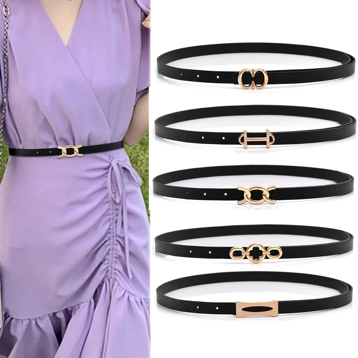 New Ladies Adjustable Genuine Leather Belts Bandwidth Belts Dress Decoration Versatile Designer High Quality Women's Waistband