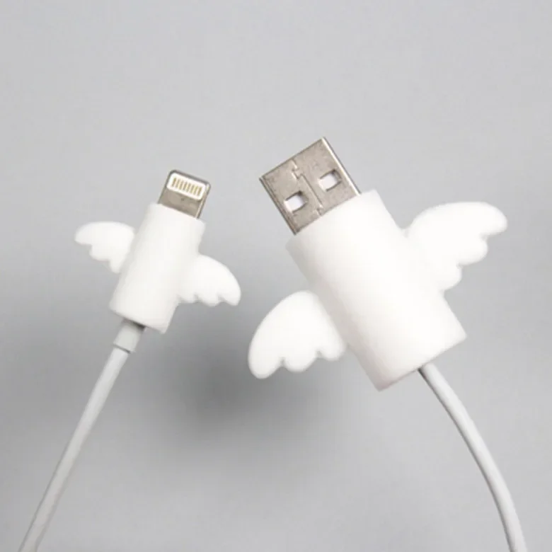 2024 New Angel Cable Protector Winder Cute Cartoon Cover Protect Case Wire Organizer Bite Holder For IPhone Storage Holder