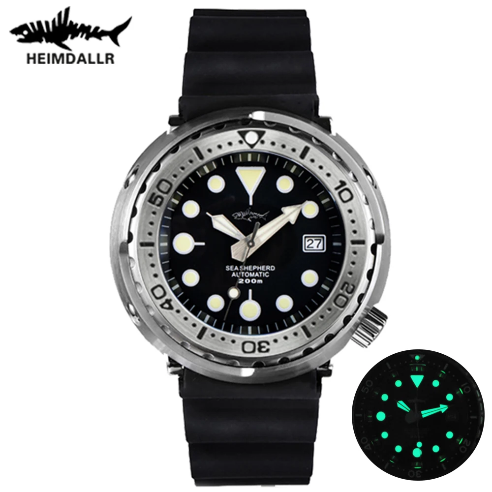 

Мужские часы Heimdallr Tuna Diver 200 м водостойкие сапфировые C3 светящийся керамический bezel NH35 наручные часы с автоматическим механизмом