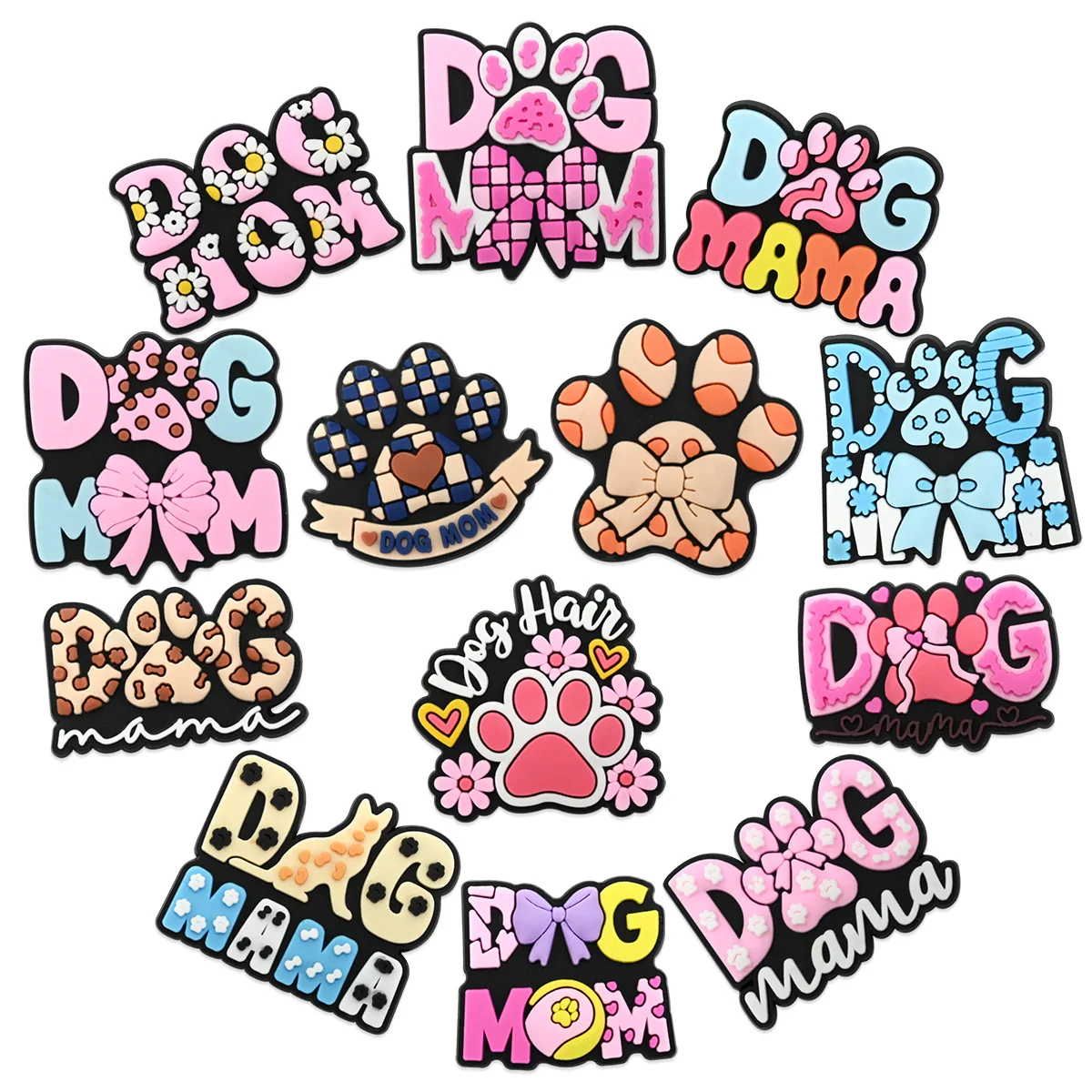 13 Stück Hundepfoten-Schuhanhänger, PVC, DIY-Schuhe, Dekoration, Armband, Armband, Sandale, Schuhzubehör, Schnalle für Kindergeschenke