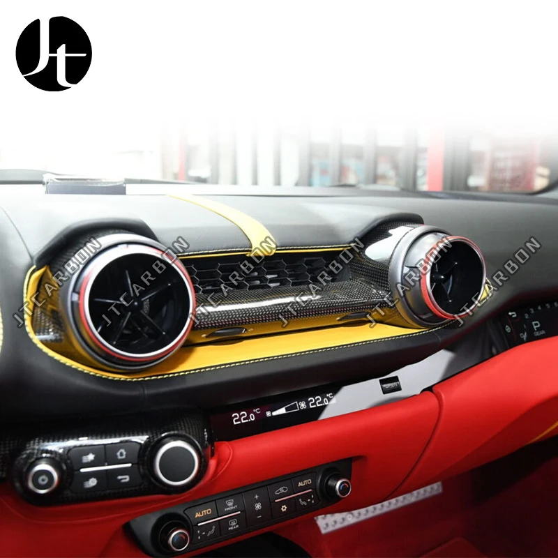 For Ferrari 812 GTS Superfast LHD OEM Style Dry Carbon Interior Air Conditioning Port Kit Car A/C Vents Outlet Trim Covers