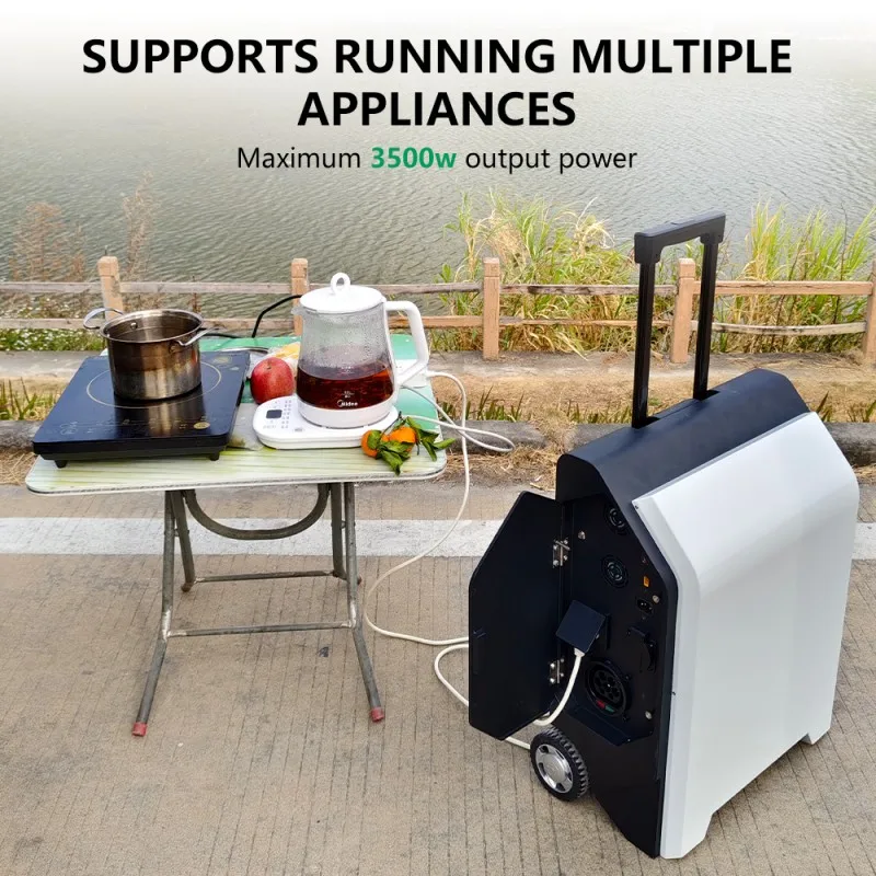 EV Charger Power Bank  BESS 3.5kw EV Charger Battery Solar Power Road Emergency GBT Type 2 Schuko