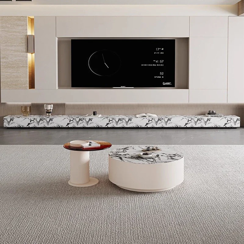 

-For Space Saving Tv Brackets Storage Modern Minimalist Tv Stand Aesthetic Premium Mueble Flotante Pared Tv Living Room Furnitur