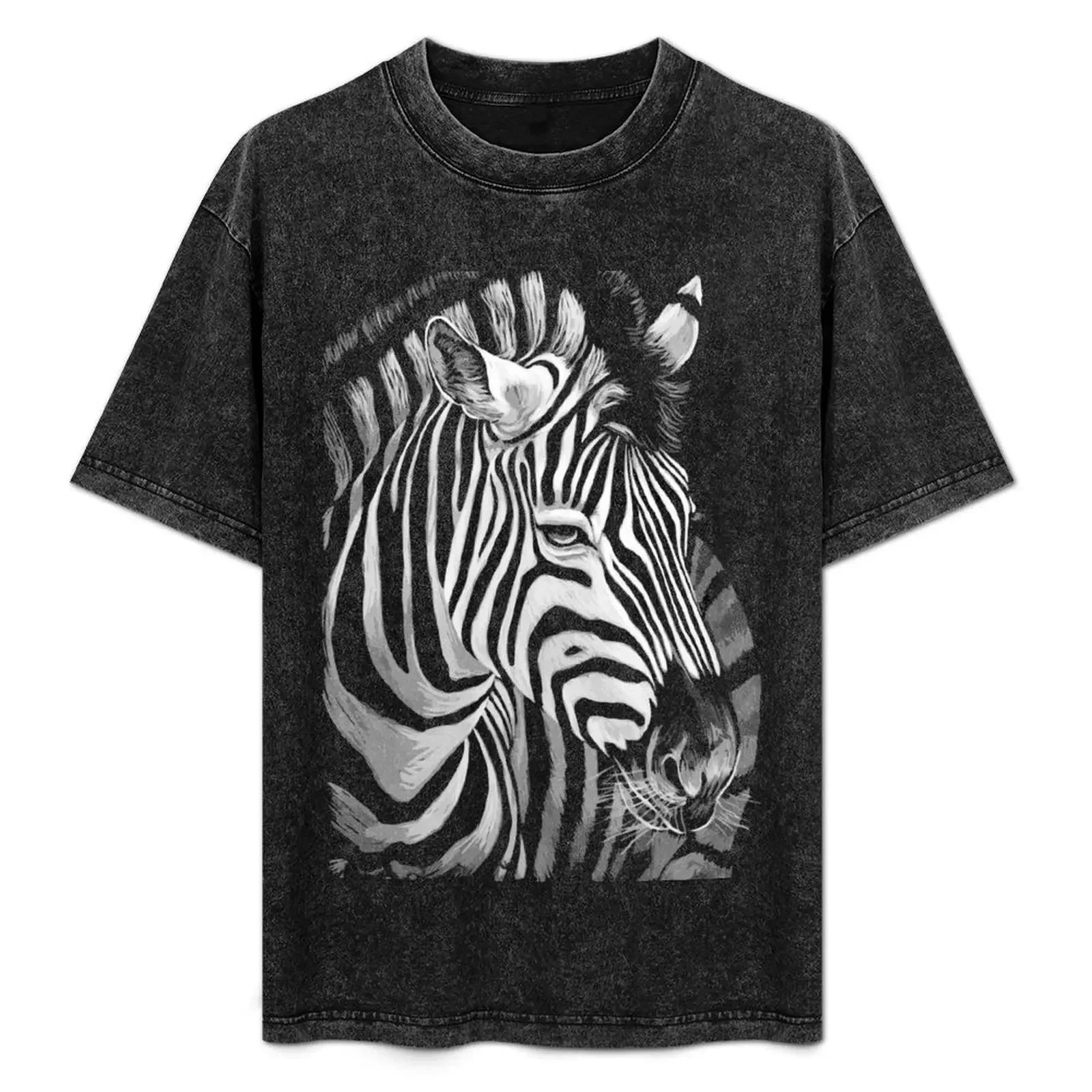 

Zebra Painting T-Shirt blue lock Funny t-shirts vintage vintage t shirts tshirts for men