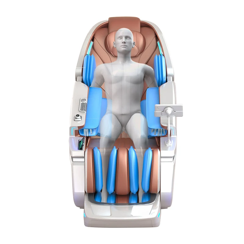 

New Hot-selling Airbags Zero-gravity Luxury Cabin Intelligence Bluetooth Music Pu Leather at Home Full Body 4D Massage Chair