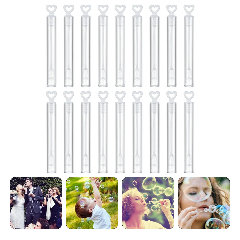 50pcs Bubble Solution Bottles With Wands Bulk Kids Party Wedding Carnival Outdoor Activity Empty Bubble Blower Set For Children